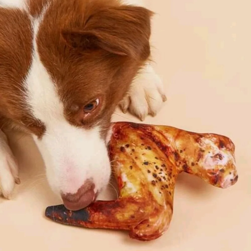 Chicken Wing Plush Dog Toy NWOT Realistic Game Day Wings
